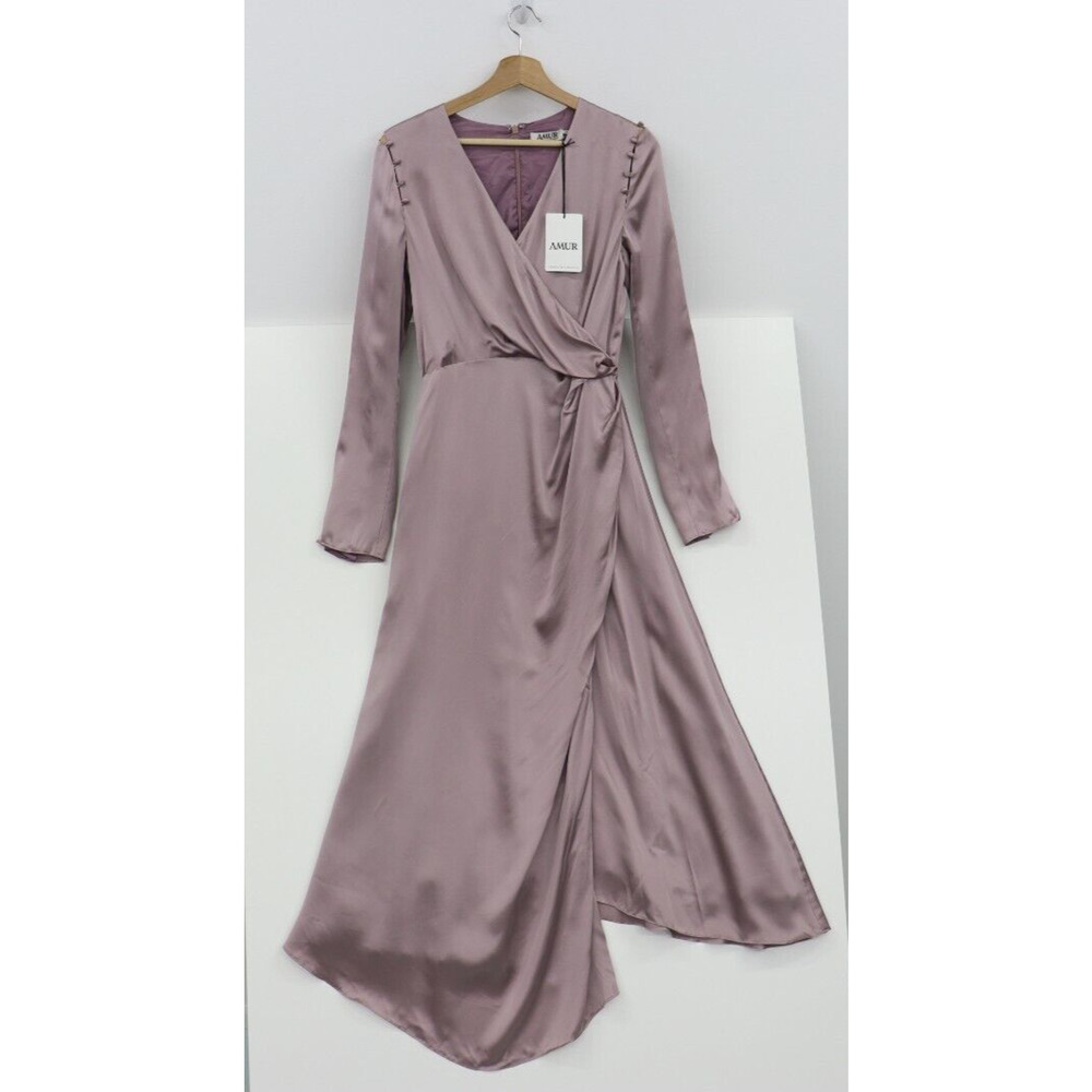 AMUR NWT NEW Iris Dress 100% Silk Dusty Rose Size 8 $598 MSRP Sold on Revolve
